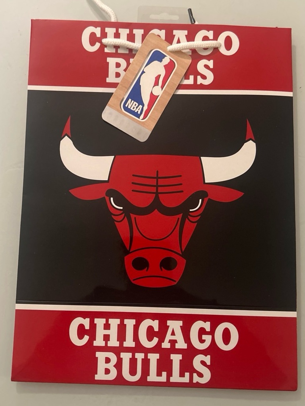 NBA Chicago Bulls Red Black White Gift Bag